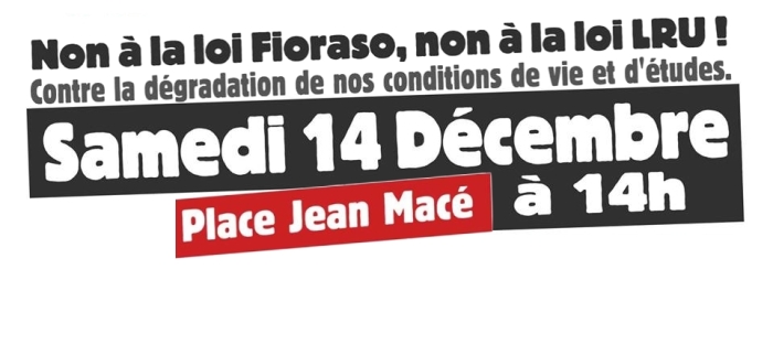 Lyon 2 Manifestation 14 décembre